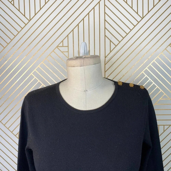 Ralph Lauren Black Label Button Shoulder Sweater - Picture 2 of 10
